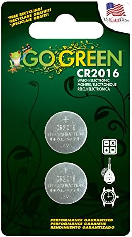 Yeşile Git Güç 3V Lityum Düğme Pil (2 Paket), Gri
