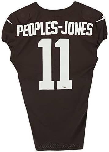 Donovan Halkları-Jones Cleveland Browns Uygulaması-2020 NFL Sezonundan 11 numaralı Kahverengi Formayı Kullandı-Boyut 40 + 2-İmzasız