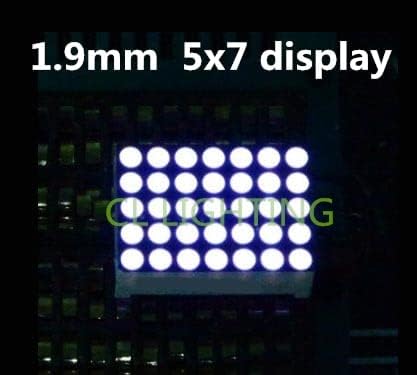 WUWUDIT LED modül lamba 1.9 MM 5X7 led ekran Beyaz Ortak Anot LED Nokta Matris Dijital Tüp Modülü 5 * 7 Dijital Tüp