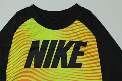Dri - Fit Serin Çocuk Jersey T-Shirt Uzun Kollu Boyutu 4.0 (3-4 Yıl) Siyah Sarı Turuncu