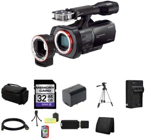 Sony NEXVG900 Tam Çerçeve Değiştirilebilir Lens Kamera Video Kamera (Siyah) + 32GB SDHC Sınıf 10 Hafıza Kartı + Tam Boy Tripod