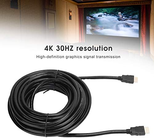 HDMI - HDMI Kablo Kordonu,Standart Bakır İletken Altın Kaplama Demir Kabuk Siyah Kapak 4K 30Hz, Blu‑ray Oynatıcılar, 3D TV'ler