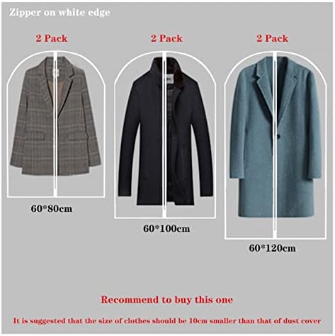 WTYYC 6 Adet Toz Geçirmez Kumaş Kapak Çanta Şeffaf Dolap saklama çantası Giysi Koruma Kapağı Giyim Takım Elbise Ceket (Renk: