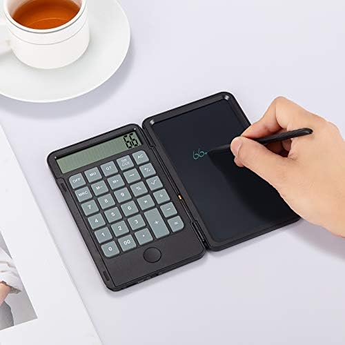 AAGES Hesap Makinesi, Günlük ve Temel Ofis için 6.5 inç LCD Yazma Tabletli Standart Fonksiyonlu Masaüstü Hesap Makinesi, Siyah
