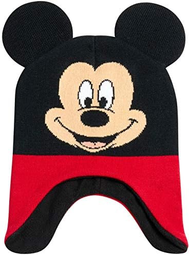 Disney Boys Mickey Mouse Kışlık Şapka ve 2 Çift Eldiven veya Eldiven Seti (2-7 Yaş)