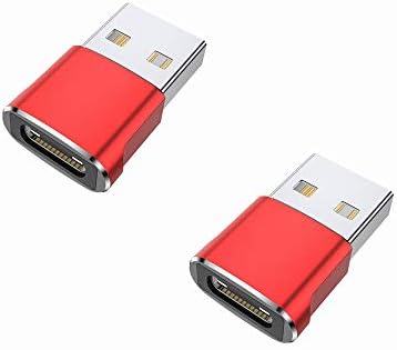 USB C Dişi USB Erkek Adaptör 2'li Paket, Tip A Şarj Ünitesi Kablo Fiş Dönüştürücü (Gri)