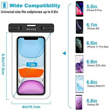 3 Paket Evrensel Su Geçirmez Kılıf Yüzen Telefon Kılıfı, kuru Çanta için Cep Telefonu, yaz Su Sporları ve Dalış için iPhone 12