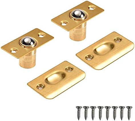 Mousike Kabine / Dolap Kapı Topu Yakalamak, Paslanmaz Çelik Ayarlanabilir Top Yakalamak Kapı Donanım (Gold-2Pack, Altın)