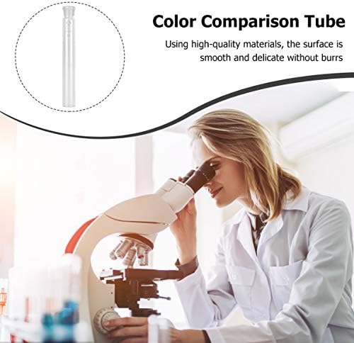 POPETPOP Kolorimetrik Tüp Şeffaf Cam test tüpü Silindir Renk Karşılaştırma Tüp Öğrenciler için Okul Laboratuvarı Deney Araçları