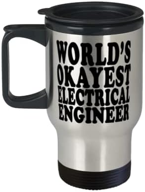Dünyanın En İyi Elektrik mühendisi-Yalıtımlı 14oz Seyahat Kupası + Kapak-Elektrik mühendisi için Harika Eğlenceli Seyahat Kupası