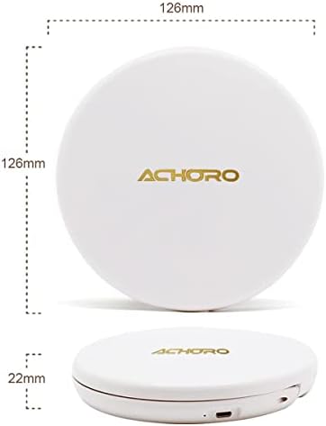 ACHORO Seyahat Makyaj Aynası-Çok Fonksiyonlu 5X Büyüteç-Üstün Kaliteli Led Işıklı, Parlaklık, Kısılabilir ve Şarj Edilebilir