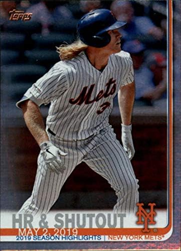 2019 Topps Güncelleme (Serisi 3) gökkuşağı Folyo US265 Noah Syndergaard New York Mets Resmi Beyzbol Ticaret Kartı