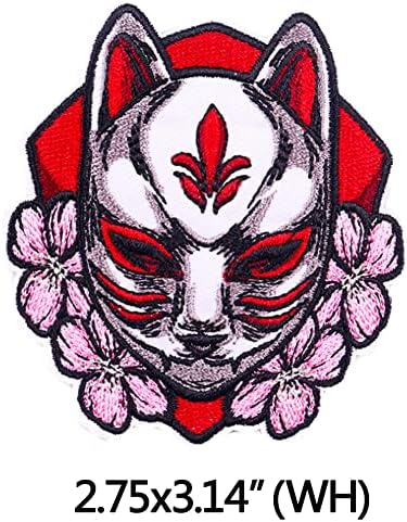 2 Adet Tilki İblis Maskesi Logo Demir On Dikmek ıçin High-end Işlemeli Yama Ceketler Sırt Çantaları Kot ve Giysi Rozeti Aplike
