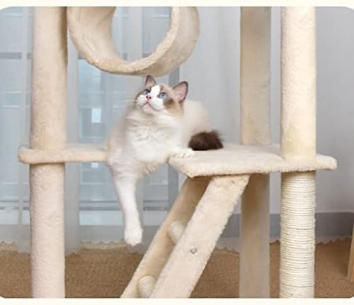 ZAW Kedi Ağacı Sıcak Kedi Kulesi Ağacı Kedi Tırmanma Çerçeve Kapalı Büyük Kedi Tırmalama Sevimli Kedi Oyuncak Modern Kediler