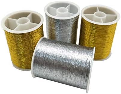 SELCRAFT Altın / Gümüş 109 Metre Dikiş Makinesi Konuları Polyester Çapraz Dikiş Dikiş Malzemeleri için Güçlü Konuları AA8509-Gümüş