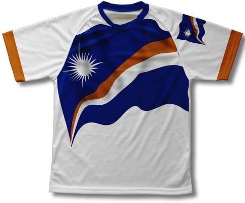 ScudoPro Marshall Adaları bayrağı teknik T-Shirt erkekler ve kadınlar için
