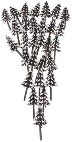 Baosity 30 Parça Minyatür Model Tren Manzara Ağaçları Kar Sedir Ağacı Diorama ıçin