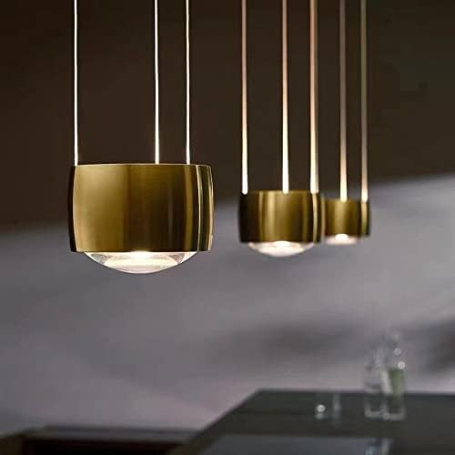 FAJOPQW iskandinav ışık lüks sarkıt aydınlatma armatürü altın Metal kolye asılı lamba tavan ışık LED ayarlanabilir uzunluk restoran