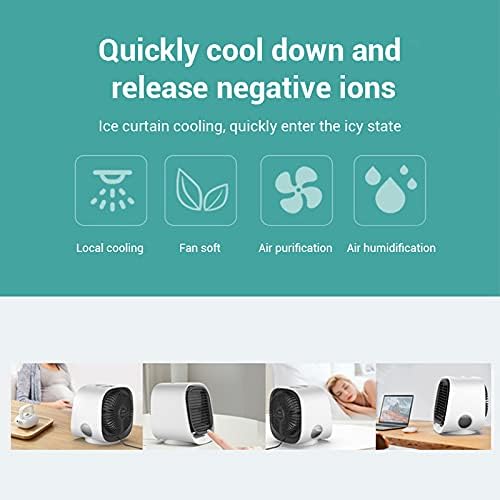 Taşınabilir Hava Soğutucu Masaüstü Süper Sessiz Mini Klima Buz Hava Soğutucu Fan Ev Ofis ve Oda için