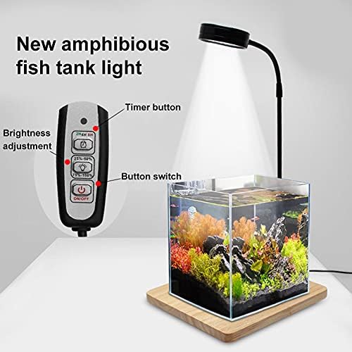 Bambu kurulu ile tam spektrumlu LED ışık, çok fonksiyonlu LED akvaryum ışığı Balık Tankı Dönebilen Hortum minyatür Peyzaj, saksı