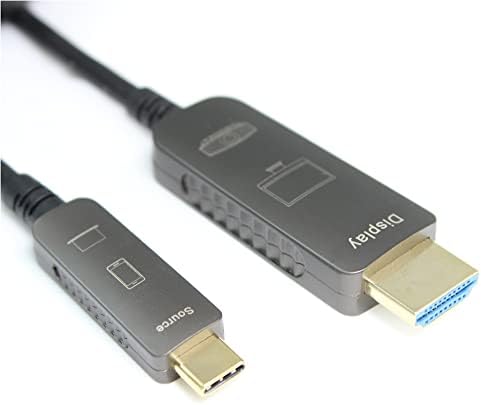 MyCableMart 20ft USB 3.2 Gen2 Tip-C Erkek HDMI 18GB 4K @ 60Hz Fiber Optik / Hibrit Kablo