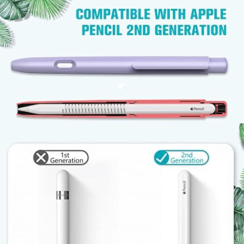 TiMOVO Kalem Tutucu Kılıf Fit Apple Kalem 2nd Nesil, Anti-Scratch Geri Çekilebilir Koruyucu Uç Kapağı Kılıf Fit iPad Mini 6 2021,