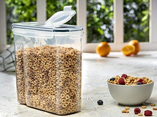 Tahıl Kabı Saklama Seti (4'lü Paket) | Hava Geçirmez, Sızdırmaz Kapaklı Tahıl Dağıtıcıları | BPA İçermeyen Plastik Gıda Koruyucu