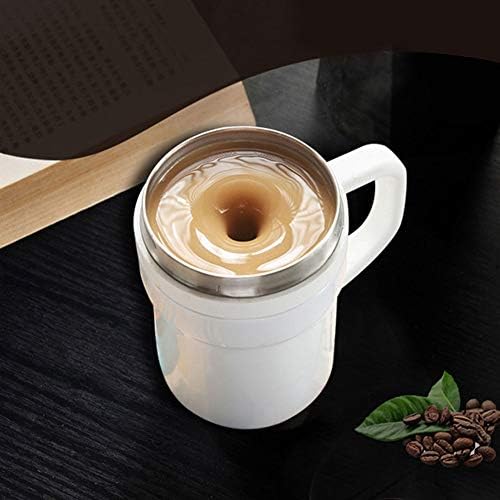 NCONCO Otomatik Elektrikli Kahve Süt Karıştırma Fincan Soğutma Kupa Öz Karıştırma Akıllı Süt Kupası (Beyaz)
