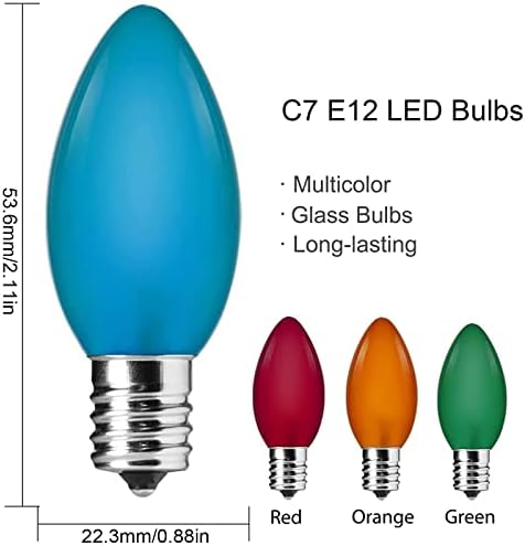 E12 C7 LED ampul Her 5 için kırmızı sarı yeşil mavi C7 LED ampul gece lambası ampul 1 W E12 Noel şamdan ampuller için kapalı