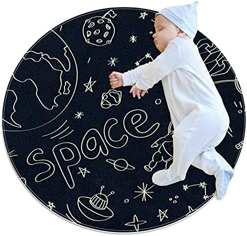 Yuvarlak Yumuşak Alan Kilim için Çocuk Kız Odası Prenses Kale Halı Uzay Sopa Şekil Sevimli Daire Kreş Halı Çocuklar için Bebek