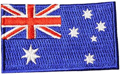 Avustralya Ülke Bayrağı İşlemeli Demir on Patch Crest Rozeti. Boyutu: 1.5 x 2.5 inç.Yeni