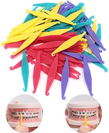 50 pcs Diş Ortodonti Elastik Plaser İçin Parantez Tek Kullanımlık lastik bant Plaserler Elastik Kauçuk Yerleştirme Kanca İçin