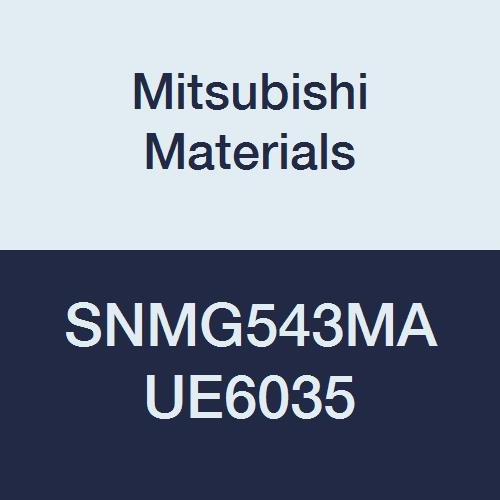 Mitsubishi Materials SNMG543MA UE6035 Karbür SN Tipi Negatif Tornalama Ucu Delikli, Dengesiz Kesim, Kaplamalı, Kare, 0.625 IC,
