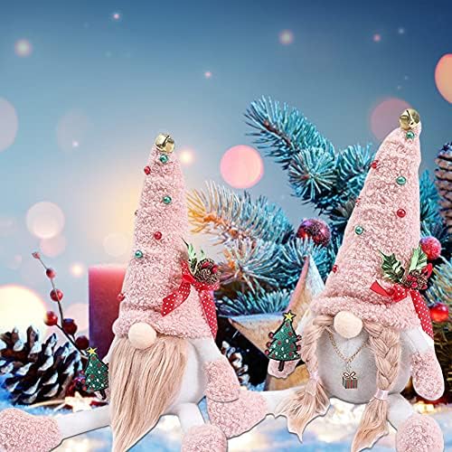 Noel Cüceler Pembe Santa Peluş Meçhul Bebek Cüce Elf Heykelcik Noel Dekorasyon Noel İsveç Santa Gnome Peluş Meçhul Bebek İsveç