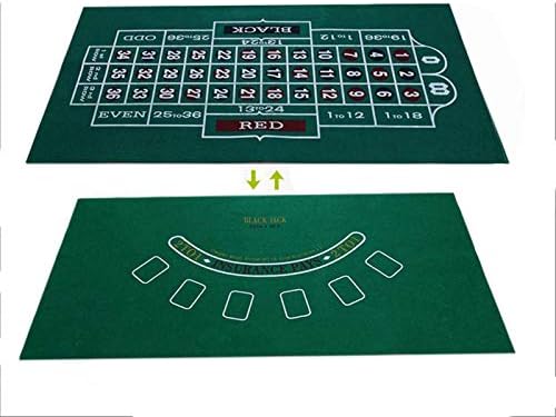 YZZSJC Düzeni Poker mat Taşınabilir Poker Masa Üstü Çift Oyun Masa Örtüsü Rulet ve Blackjack oyun matı Dokunmamış Kumaş (Renk: