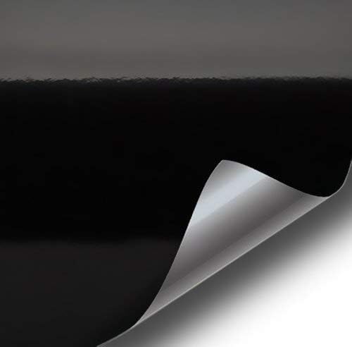 VVıVıD Parlak Siyah Vinil Wrap Yapışkan Film Hava Yayın Çıkartması Levha (2.5 ft x 5ft)