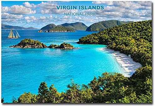Virgin Adaları Milli Parkı Doğa Buzdolabı Mıknatısı Boyut 2.5 x 3.5