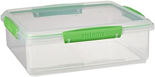 Sistema Taze Gıda Saklama Kabı-3,5 L, Şeffaf / Yeşil