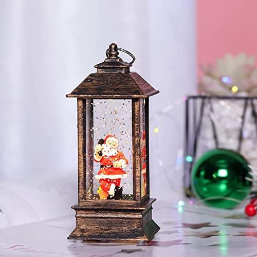 Noel Süslemeleri kar küresi, Noel Baba için, LED Su ışıklı Işıltılı Asılı Noel dekorasyon, noel Pavilion Dekor Hediye için Festivali