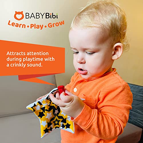 Bebek için Renkli Şekiller Buruşuk Oyuncaklar - Bebekler için Şekiller Öğrenme Oyuncakları-Görsel Gelişim için Bebek Duyusal