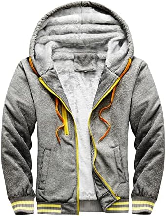 XXBR Kış Mens ıçin 2 Parça Kıyafetler Setleri, renk Blok Patchwork Peluş Kapüşonlu Ceketler Eşofman Altı Gevşek Sıcak Eşofman