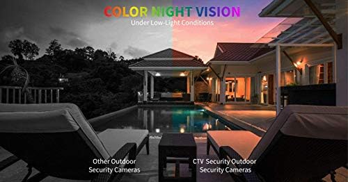 【Audio】 CTVİSİON 16CH 4 K Tam Zamanlı Renkli Gece Görüş Kablolu Güvenlik Kamera Sistemi 2 TB, 16CH PoE NVR ile 8 adet 8MP Açık
