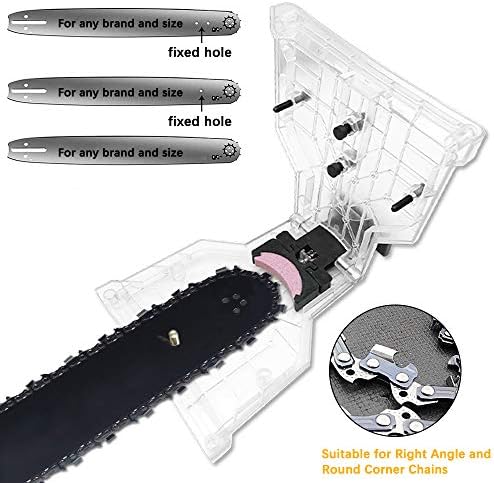 XBUTY Testere Kalemtıraş, yeni Sürüm Taşınabilir Zincir Testere Bıçağı Diş Kalemtıraş ile 4 Adet Hızlı Bileme Taş Değirmeni Araçları