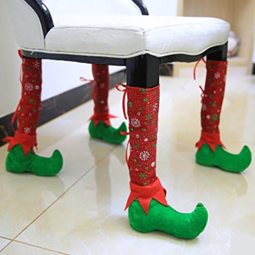 Noel süslemeleri, Sezon Noel Süslemeleri Noel Restoran Barlar Sandalyeler Ayak Dışkı Setleri (Kırmızı)