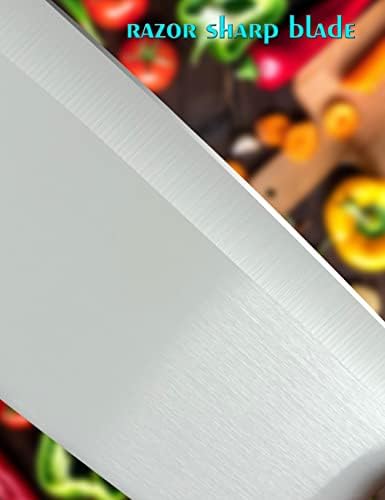 GAJİNG Seramik Şef Cleaver Bıçak ile Temizle Kılıflar, Ultra-Sharp Kolay Temiz Seramik Bıçak ve kaymaz kavrama Kolu Hafif Sebze