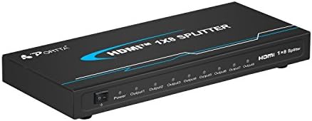 PORTTA 8-Port (1x8) HDMI 1.3 Güçlendirilmiş Güç Bölücü / Sinyal Dağıtıcı-Ver 1.3 Full HD 1080P, Derin Renk, HD Ses