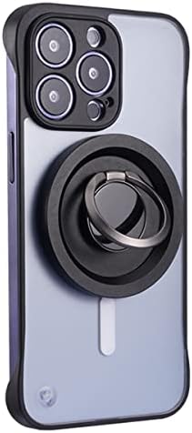 GALAPPLE Siyah Taşınabilir Manyetik iPhone Kavrama Halkası Tutucu, Alüminyum Alaşım Ayrılabilir Mıknatıs Standı MagSafe Kılıf
