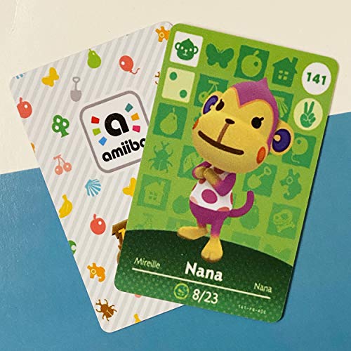 BestTom No. 141 Nana ACNH Hayvan Köylü Kartı Fan Yapımı.Switch / Switch Lite / Wii U için Üçüncü Taraf NFC Kart Banka Kartı Boyutu