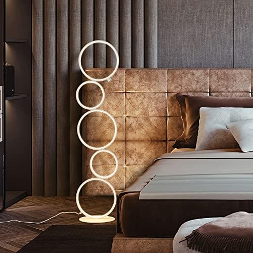 Modern LED zemin lambası Benzersiz Dokunmatik Kontrol Dim ışık 39 İnç Boyunda Çağdaş Ayakta 24 W 1600 Lümen Oturma Odası Yatak