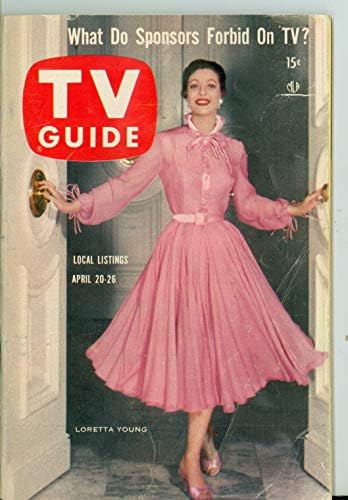 1957 TV Rehberi Nisan 20 Loretta Young-Washington-Baltimore Baskısı Çok İyi (10 üzerinden 2 1/2) Mickeys Pubları tarafından İyi